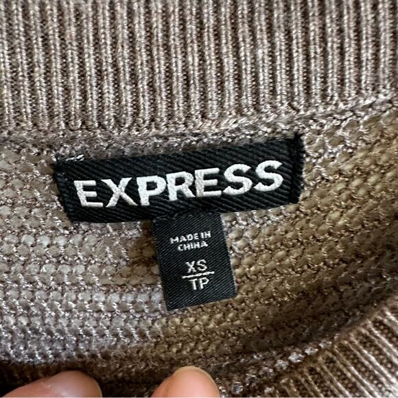 Express women’s sweater xs grayish gold - Picture 4 of 8